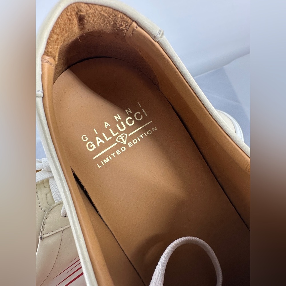 Gianni Gallucci cream leather sneakers - Picture 4 of 7